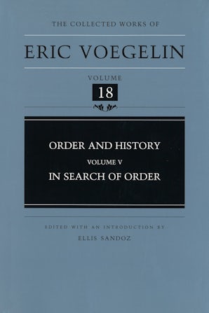 Order and History, Volume 5 (CW18) Digital download  by Eric Voegelin